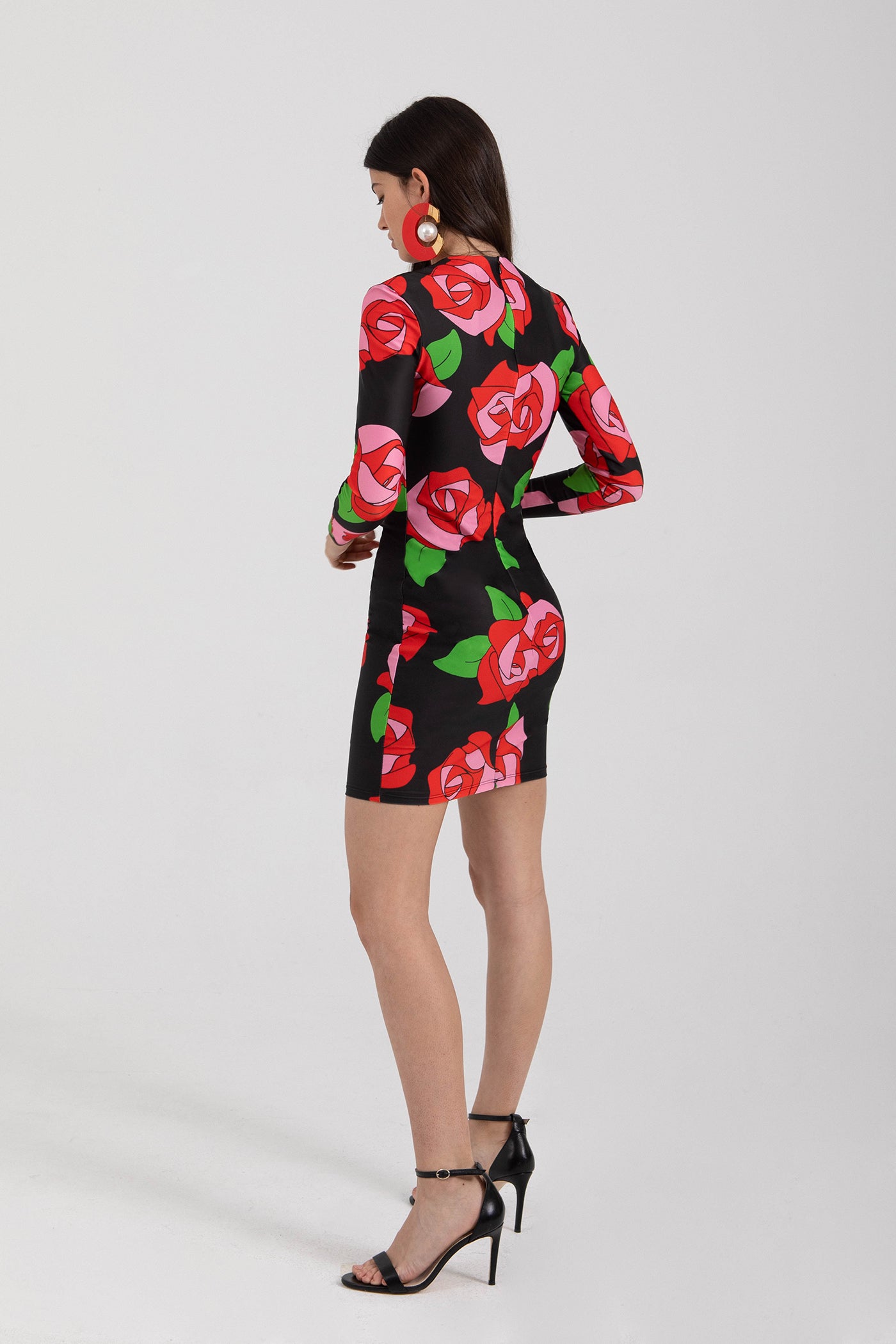 VESTIDO STRETCH ROSAS