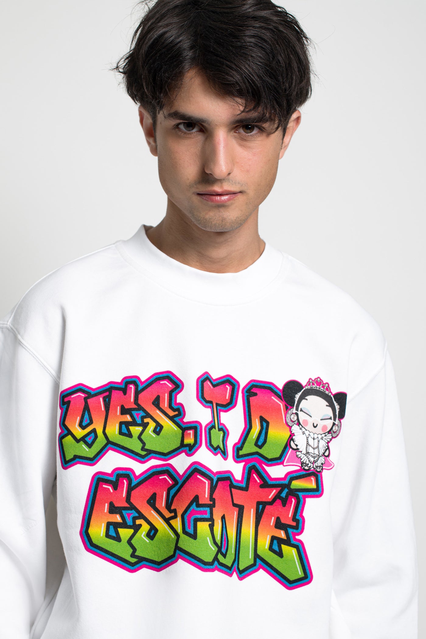 YES I DO WHITE SWEATSHIRT